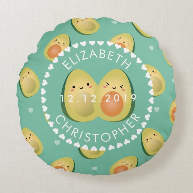 Coussins Ronds C'est drôle, j'aime Vous, évitons l'anniversaire (Devant)