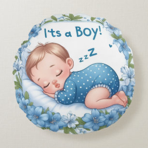 Coussins Ronds C'est un garçon pour la fête de bébé