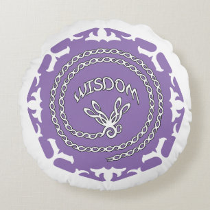 Coussins Ronds Chakra de la Couronne Violet "Sagesse" Libellule F