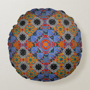 Coussins Ronds Châle de Bandanna, conception de tissu nappe, nec