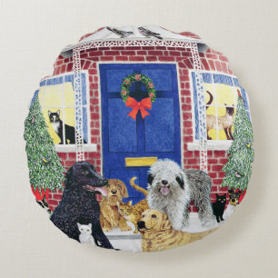 Coussins Ronds Chaleur de Noël