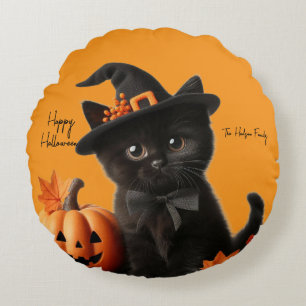 Coussins Ronds Chalot halloween Citrouille Family