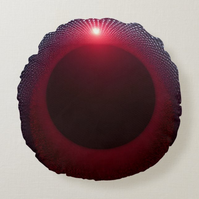 Coussins Ronds Chambre Echo métallique Abstraite avec onde sonore (Devant)