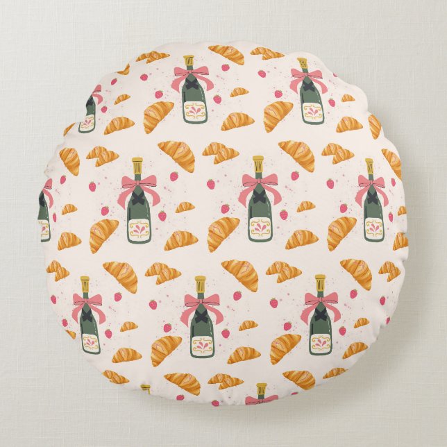 Coussins Ronds Champagne et Croissants (Devant)