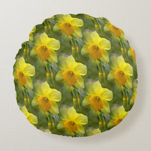Coussins Ronds Champs de jonquilles.... (Devant)