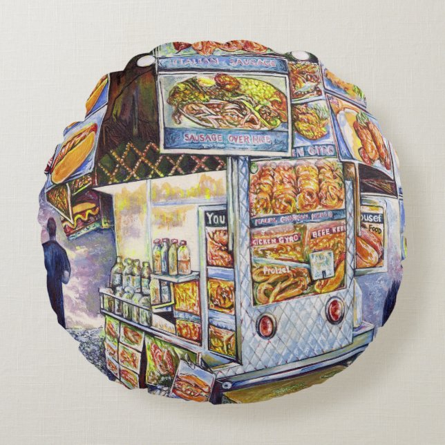 Coussins Ronds Charge de travail artistique extraordinaire (Devant)