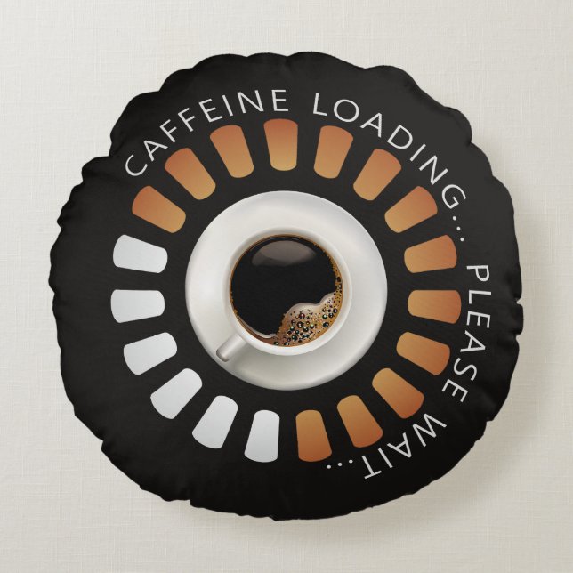 Coussins Ronds Chargement de caféine (Devant)