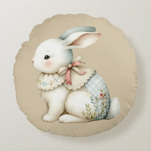 Coussins Ronds Charme de Lapin Cottagecore