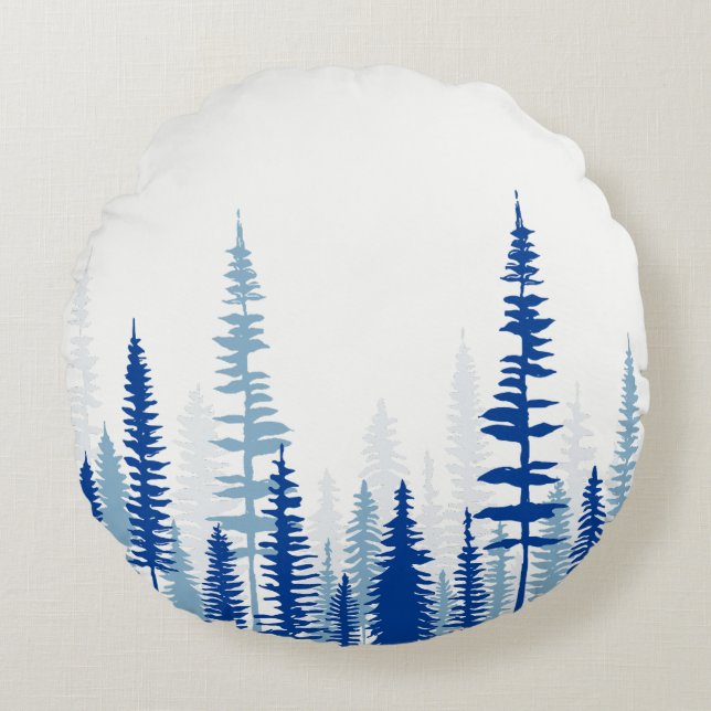 Coussins Ronds Charme toujours bleu (Devant)