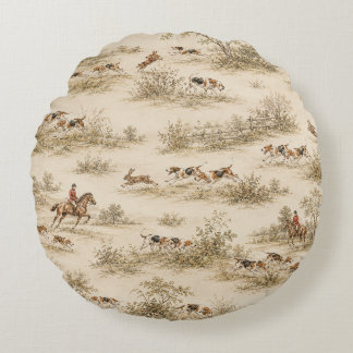 Coussins Ronds Chasse Traditionnelle au Foxhound