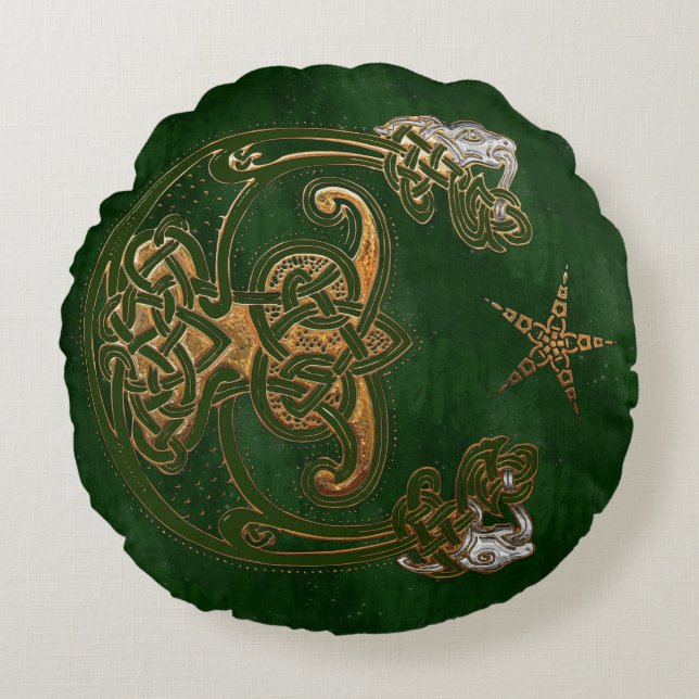 Coussins Ronds Chasseur et Gold Celtic (Devant)