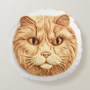 Coussins Ronds Chat Maine Coon Inspiré 3D