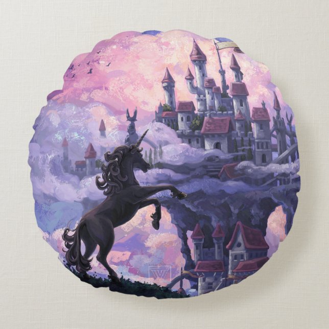 Coussins Ronds Château Licorne (Devant)