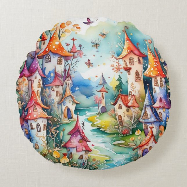 Coussins Ronds Château magique Fairyland (Devant)