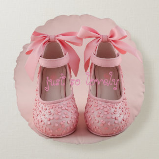 Coussins Ronds chaussures roses