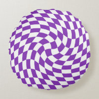 Chèques de Lavande violet rétro À damiers déformés