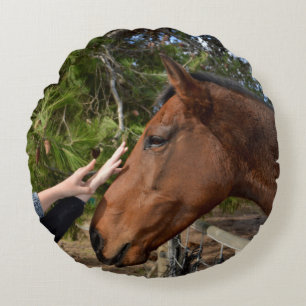 Coussins Ronds Cheval Ami Pour Toujours,