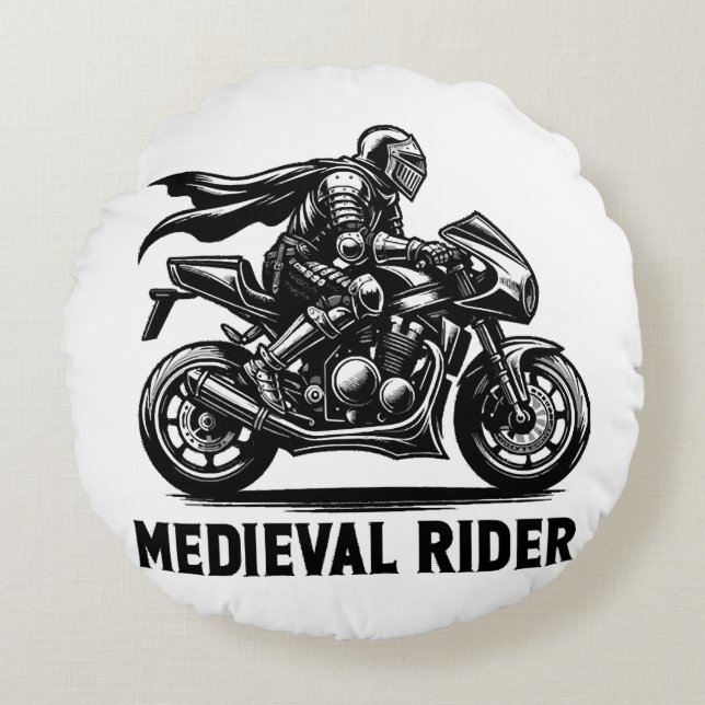 Coussins Ronds chevalier médiéval (Devant)