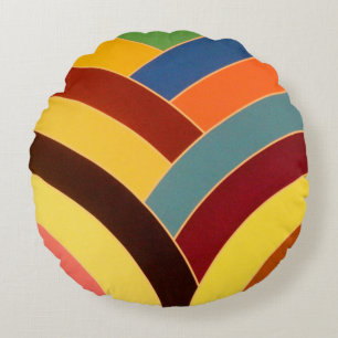 Coussins Ronds chevron contemporain élégant chic
