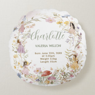 Coussins Ronds Chic Fairies Fleur sauvage Meadow