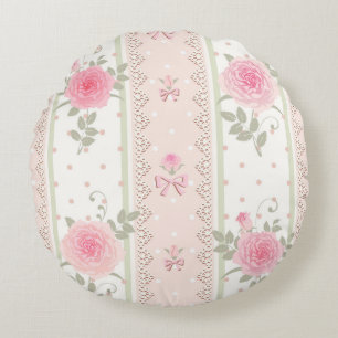 Coussins Ronds Chic minable, victorian, floral, papier peint,