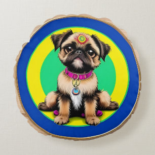 Coussins Ronds Chien Adorable
