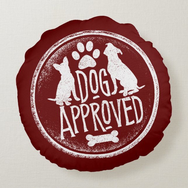 Coussins Ronds Chien approuvé (Dos)