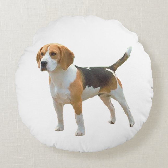 Coussins Ronds Chien beagle (Devant)