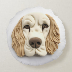 Coussins Ronds Chien Cocker Spaniel Inspiré de la 3D