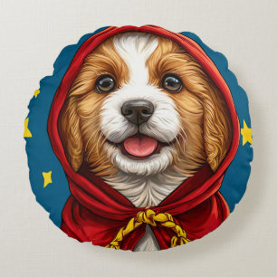 Coussins Ronds Chien de dessin animé mignon