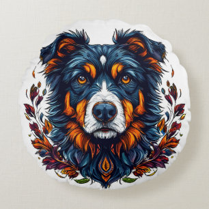 Coussins Ronds Chien Mignon
