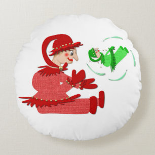 Coussins Ronds Chiffres de jeu en bois amusants