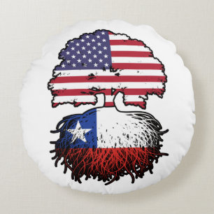 Coussins Ronds Chili Amérique chilienne États-Unis drapeau des ra