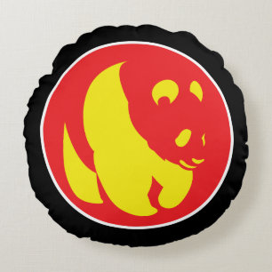 Coussins Ronds Chine Panda drapeau national chinois animal