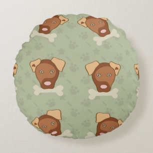 Coussins Ronds Chiot, os, Doux
