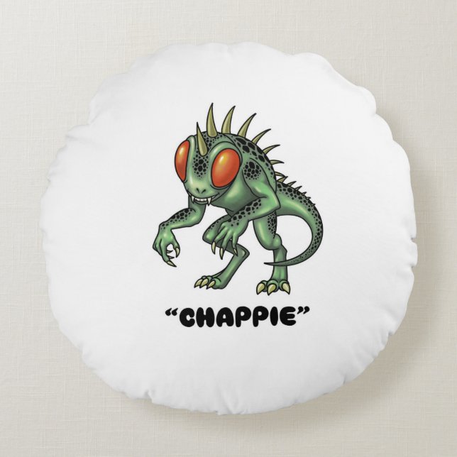 Coussins Ronds Chiptid Chupacabra "Chappie" (Devant)