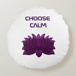 Coussins Ronds Choisissez Fleur de Lotus Violet Calme