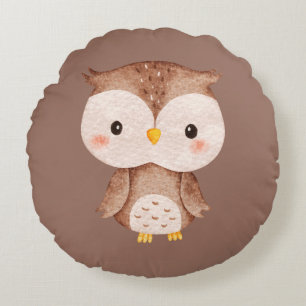 Coussins Ronds Chouette mignonne