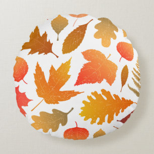 Coussins Ronds Chute pour l'automne - Motif feutre douillet