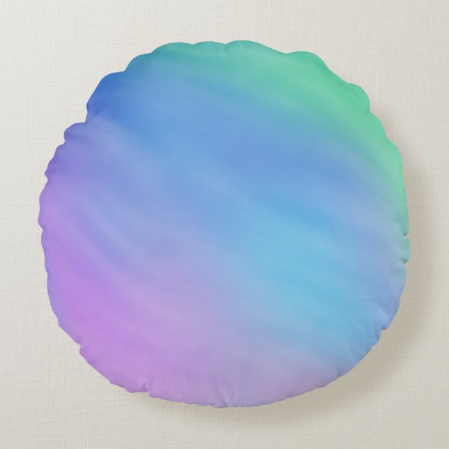 Coussins Ronds Ciel arc-en-ciel girly doux (Devant)