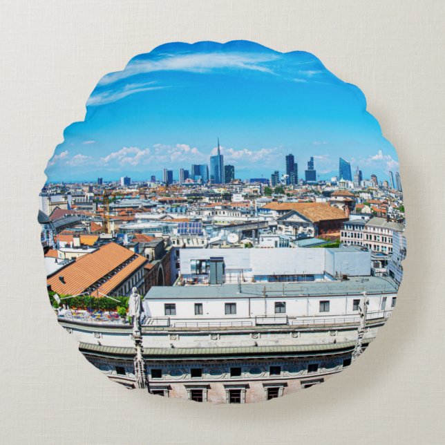 Coussins Ronds Ciel de Milan (Devant)