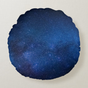 Coussins Ronds Ciel étoilé bleu Zazzle_Growshop.