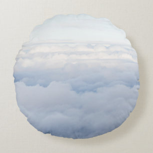 Coussins Ronds Ciel pastel et rêve de nuages duvoreux 1