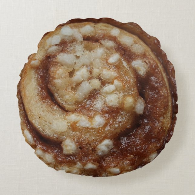 Coussins Ronds Cinnamon Sticky Bun Nouveauté (Devant)