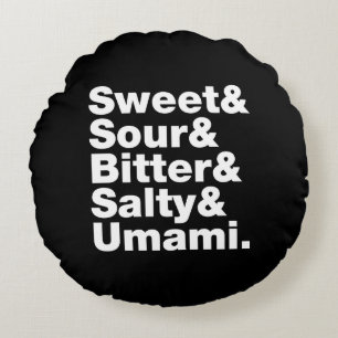 Coussins Ronds Cinq saveurs de base