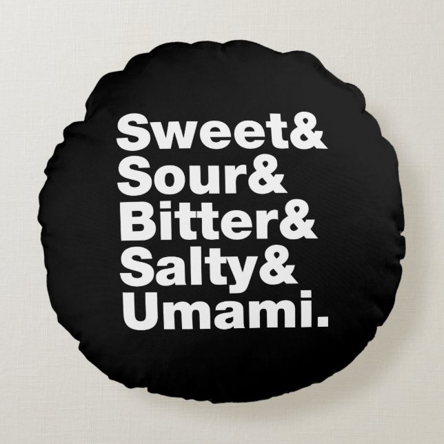 Coussins Ronds Cinq saveurs de base (Devant)