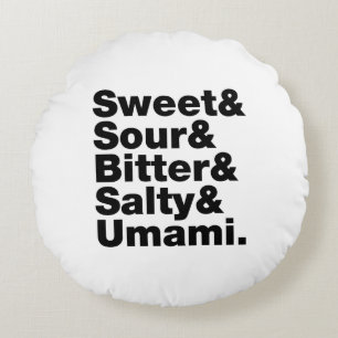 Coussins Ronds Cinq saveurs de base