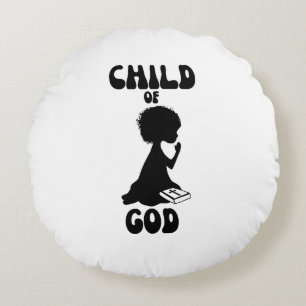 Coussins Ronds Citation De L'Enfant De Dieu