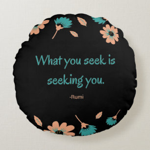 Coussins Ronds Citation de recherche de Rumi