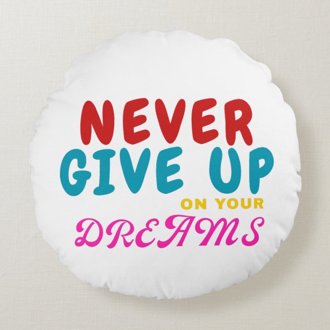 Coussins Ronds Citation inspirante (Devant)